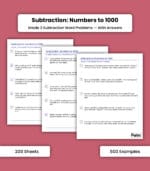 Subtraction: Numbers to 1000