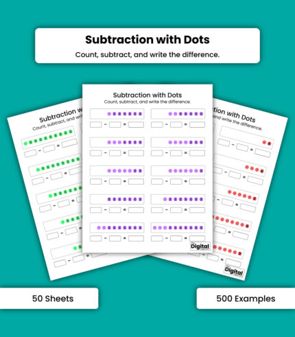 Subtraction with Dots – Up to 10