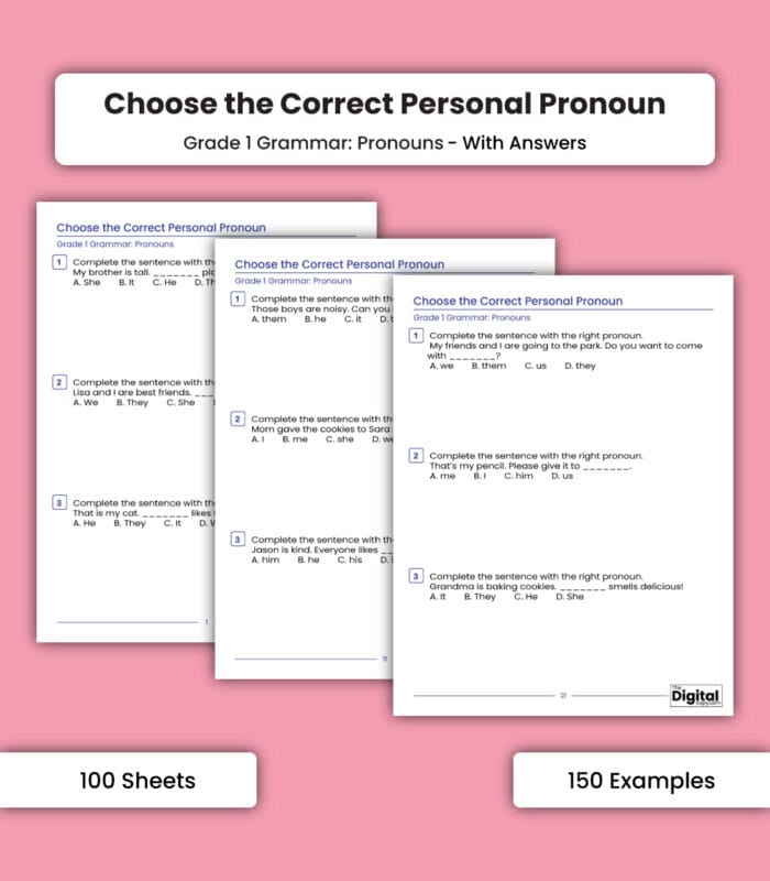 Pronouns: Choose the Correct Personal Pronoun - Image 1