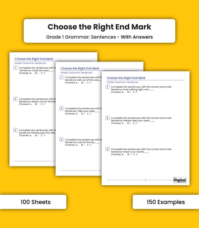 Sentence: Choose the Right End Mark - Image 1