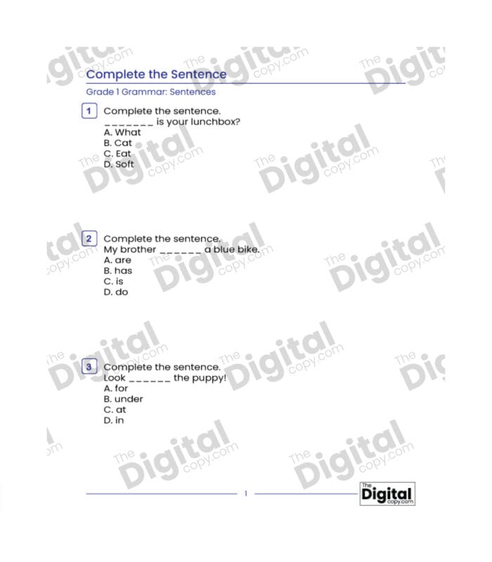Sentence: Complete the Sentence - Image 2