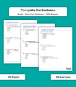 Sentence: Complete the Sentence