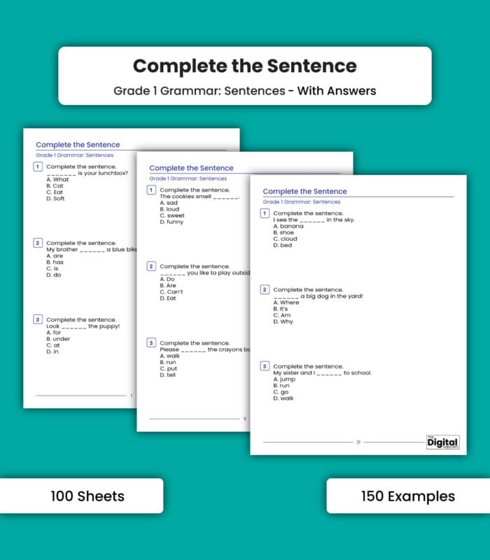 Sentence: Complete the Sentence - Image 1