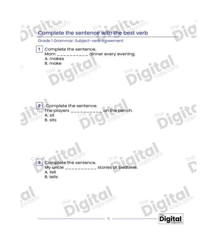 Subject-Verb Agreement: Complete the Sentence with the Best Verb - Image 3