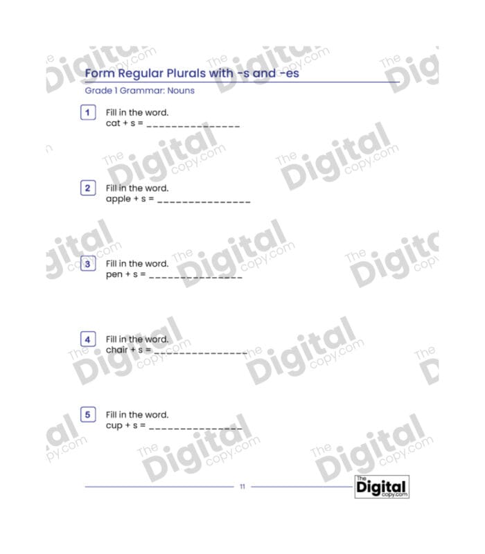 Nouns: Form Regular Plurals with - s and - es - Image 3