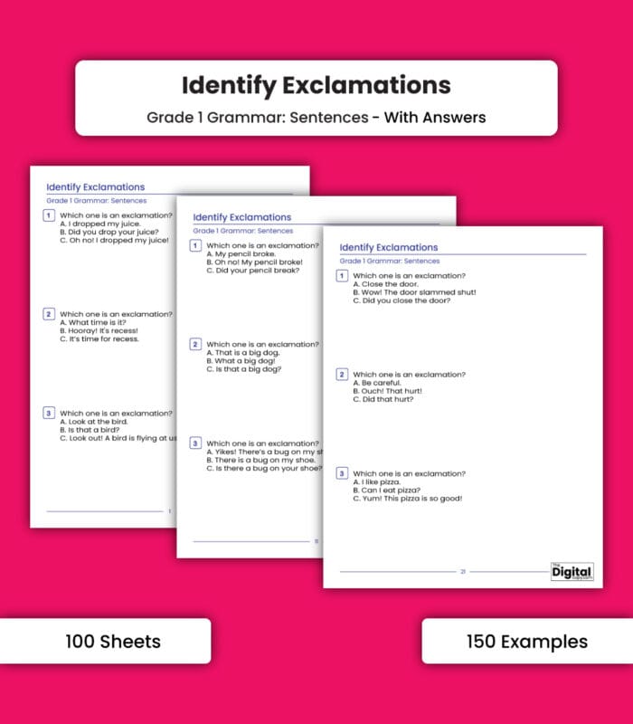 Sentence: Identify Exclamations - Image 1