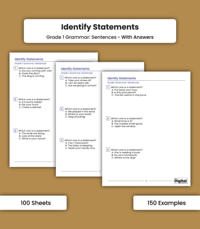Sentence: Identify Statements - Image 1