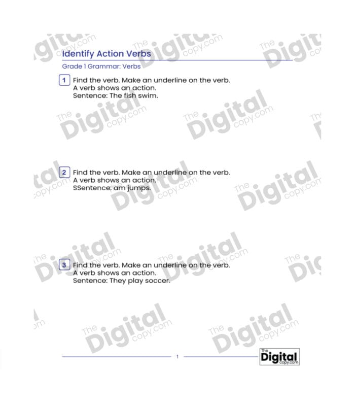 Verbs: Identify Action Verbs - Image 2