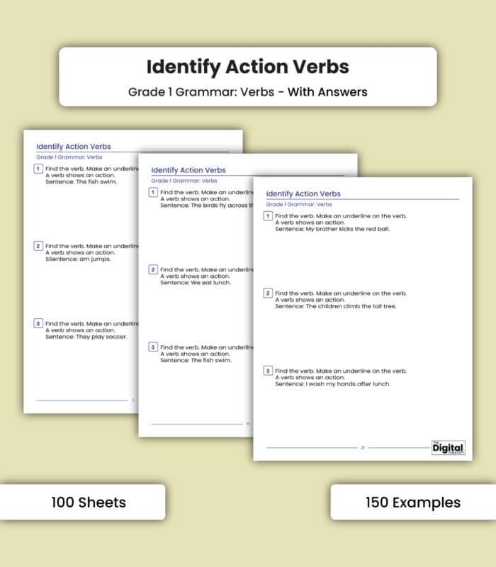 Verbs: Identify Action Verbs - Image 1