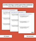 Sentence: Is It the Naming or Action Part of the Sentence