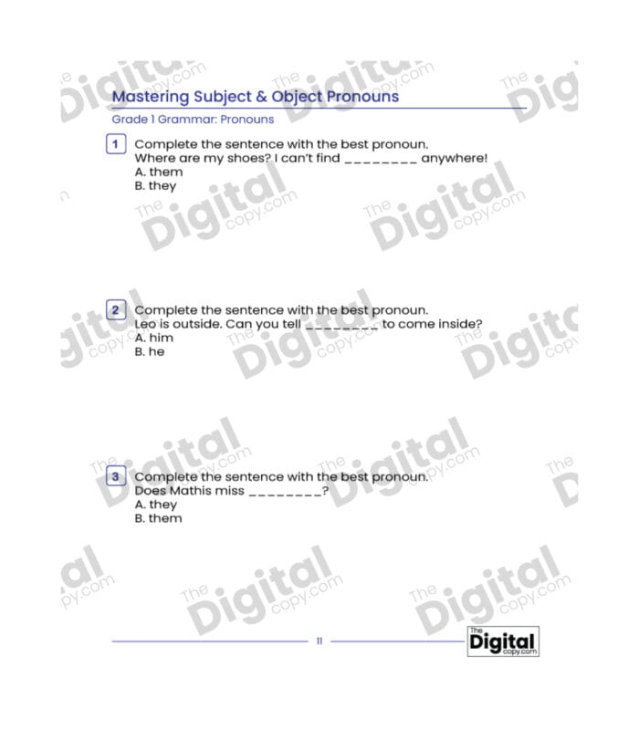 Pronouns: Mastering Subject & Object Pronouns - Image 3