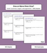 Subject-Verb Agreement: One or More Than One