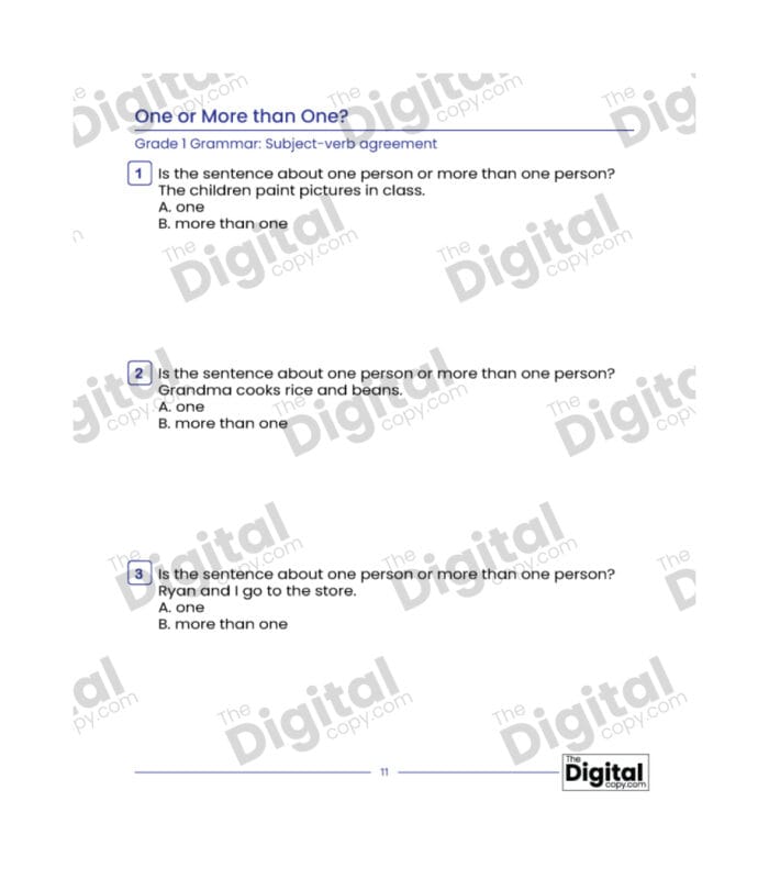 Subject-Verb Agreement: One or More Than One - Image 3
