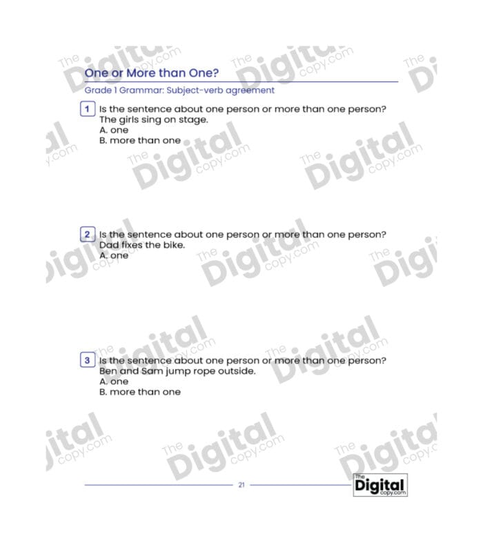Subject-Verb Agreement: One or More Than One - Image 4
