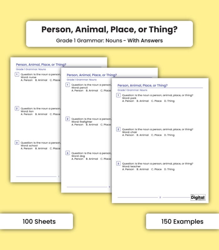 Nouns: Person, Animal, Place, or Thing - Image 1