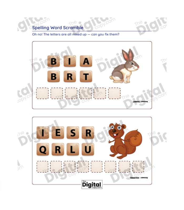 Spelling Word Scramble - Image 2