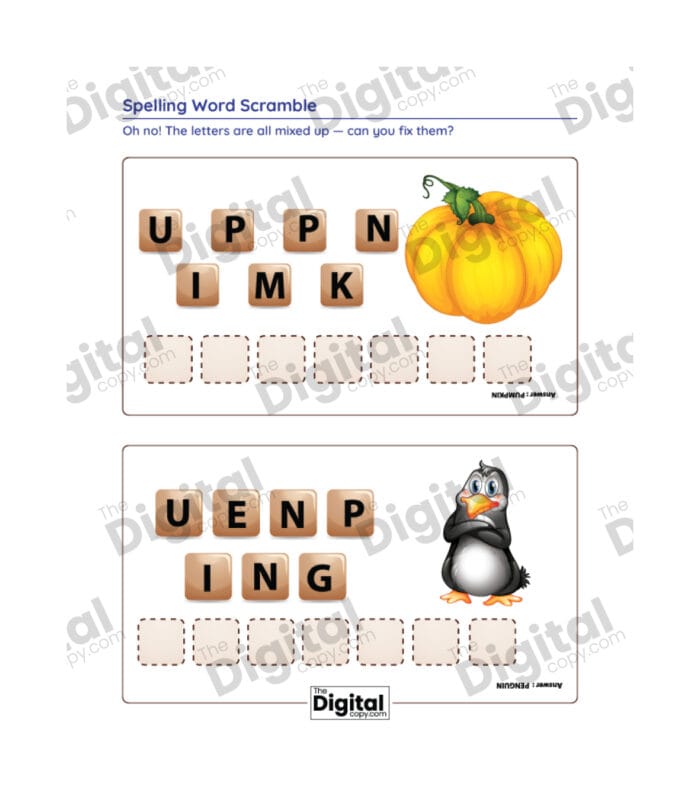 Spelling Word Scramble - Image 3