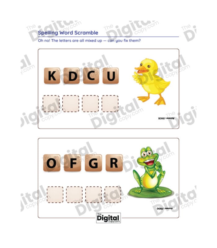 Spelling Word Scramble - Image 4