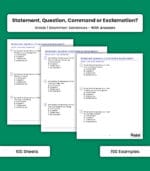 Sentence: Statement, Question, Command, or Exclamation