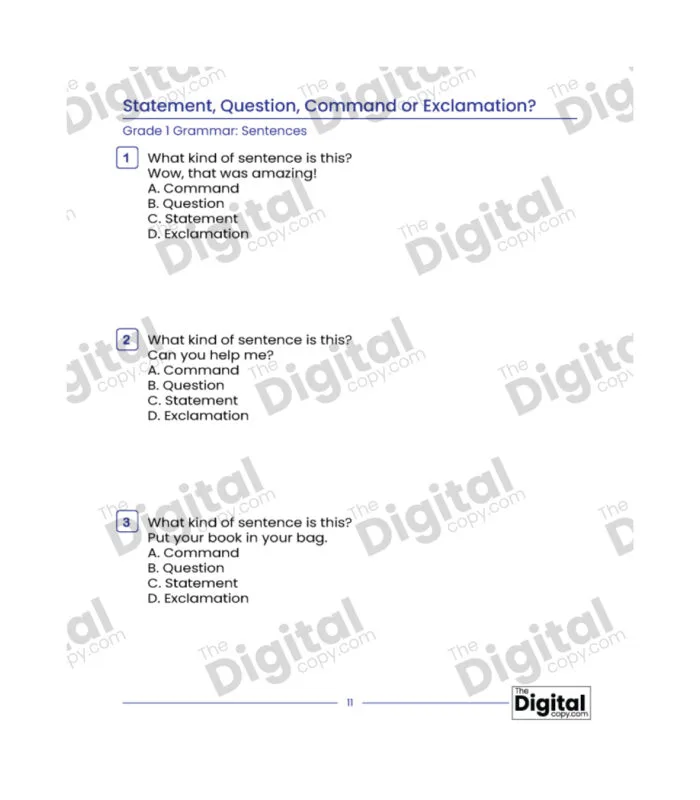 Sentence: Statement, Question, Command, or Exclamation - Image 3