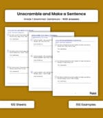 Sentence: Unscramble the Words to Make a Complete Sentence
