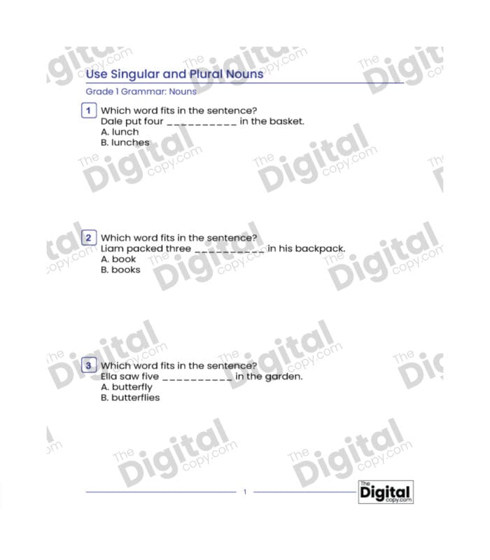 Nouns: Use Singular and Plural Nouns - Image 2
